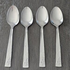 Oneida Cobblestone Daffodil Stanhome Teaspoon 4 Stainless Flatware Silverware